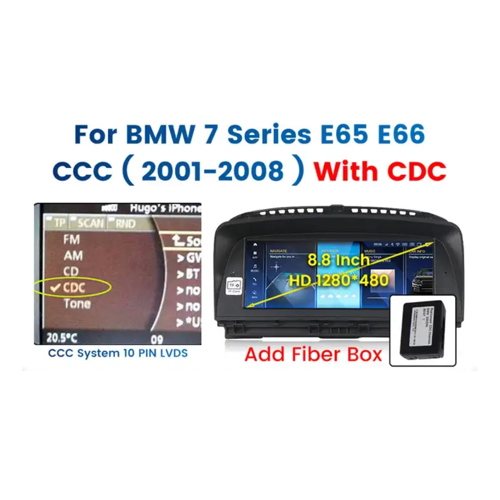 Tulis Android 13 Car DVD Player Touch Screen for BMW 7 Series E65 E66 2001-2008 Carplay Android Auto 4G WIFI GPS Navigation