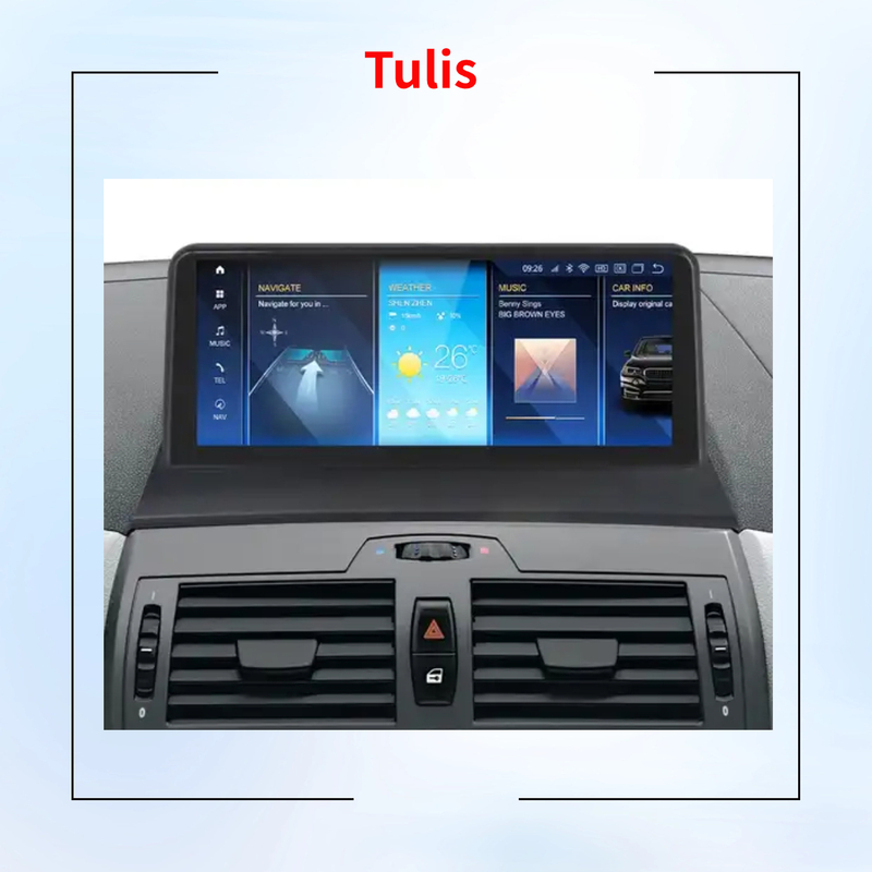Tulis Android 13 Car DVD Player Touch Screen for BMW X3 E83 2006-2010 Carplay Android Auto 4G WIFI GPS Navigation Multimedia