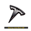 3D Tesla Side Fender Rear Trunk Emblem Logo Sticker Badge Decals Compatible with Tesla Model 3 Pp Material in Carbon Fiber Pattern