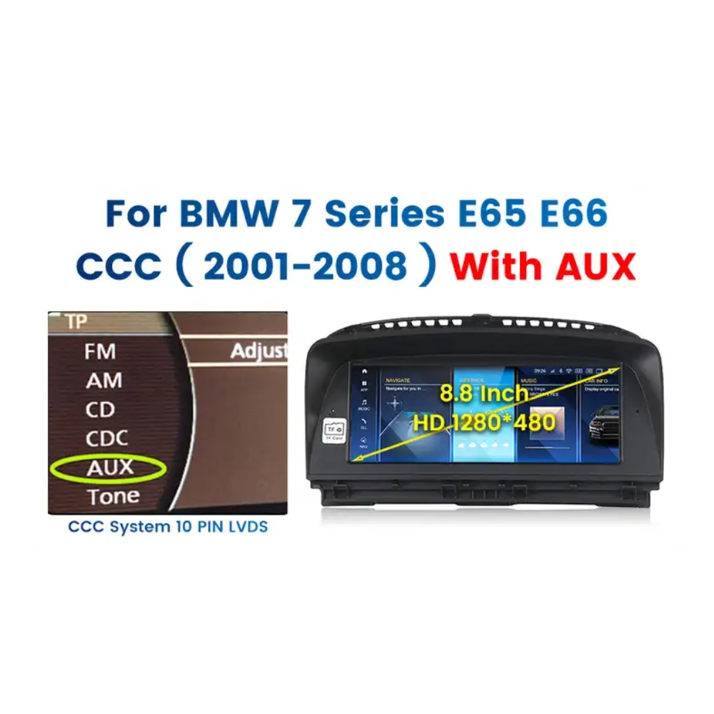 Tulis Android 13 Car DVD Player Touch Screen for BMW 7 Series E65 E66 2001-2008 Carplay Android Auto 4G WIFI GPS Navigation