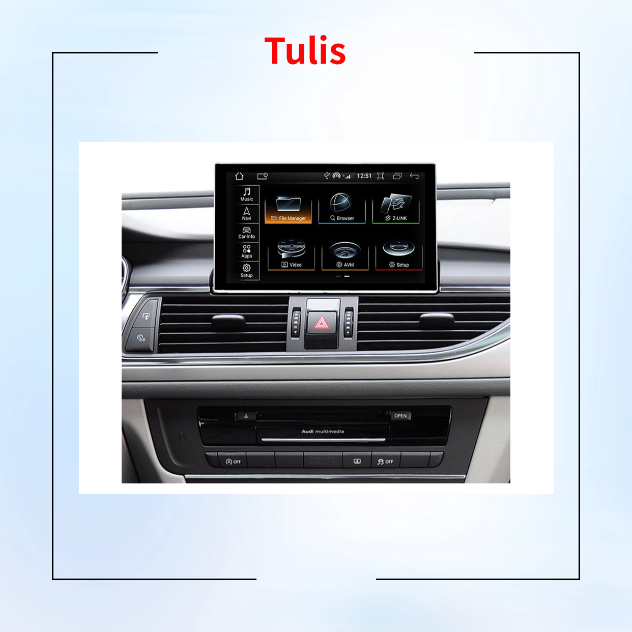 Tulis 9 Inch Android Touch Screen For Audi A6 C7 A7 2012 To 2018 GPS Navigation Stereo Built In Carplay Autoradio Car Multimedia