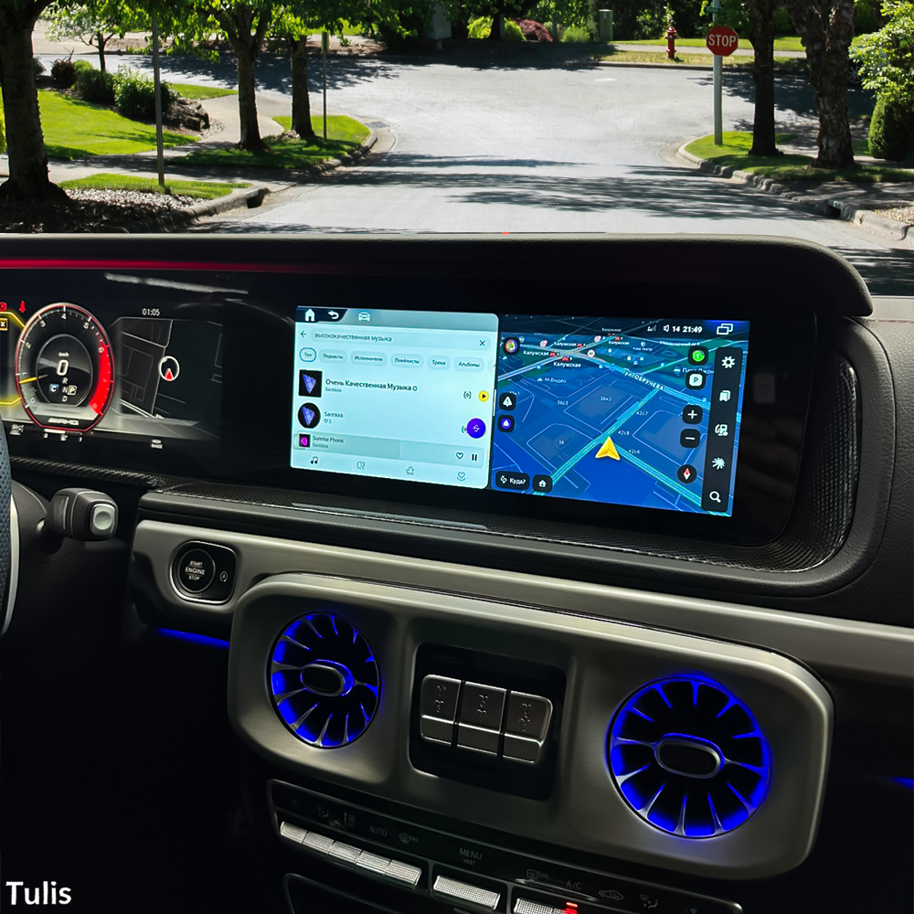 Mercedes Benz G Class 2018-2025 Dual 12.3 Inch Android Screen Navigation Car Stereo With Carplay Android Auto