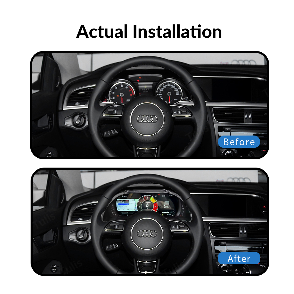 Audi A5 S5 RS5 2008-2016 Car Digital Cluster Instrument Virtual Cockpit Speedometer Dashboard Ghost Screen