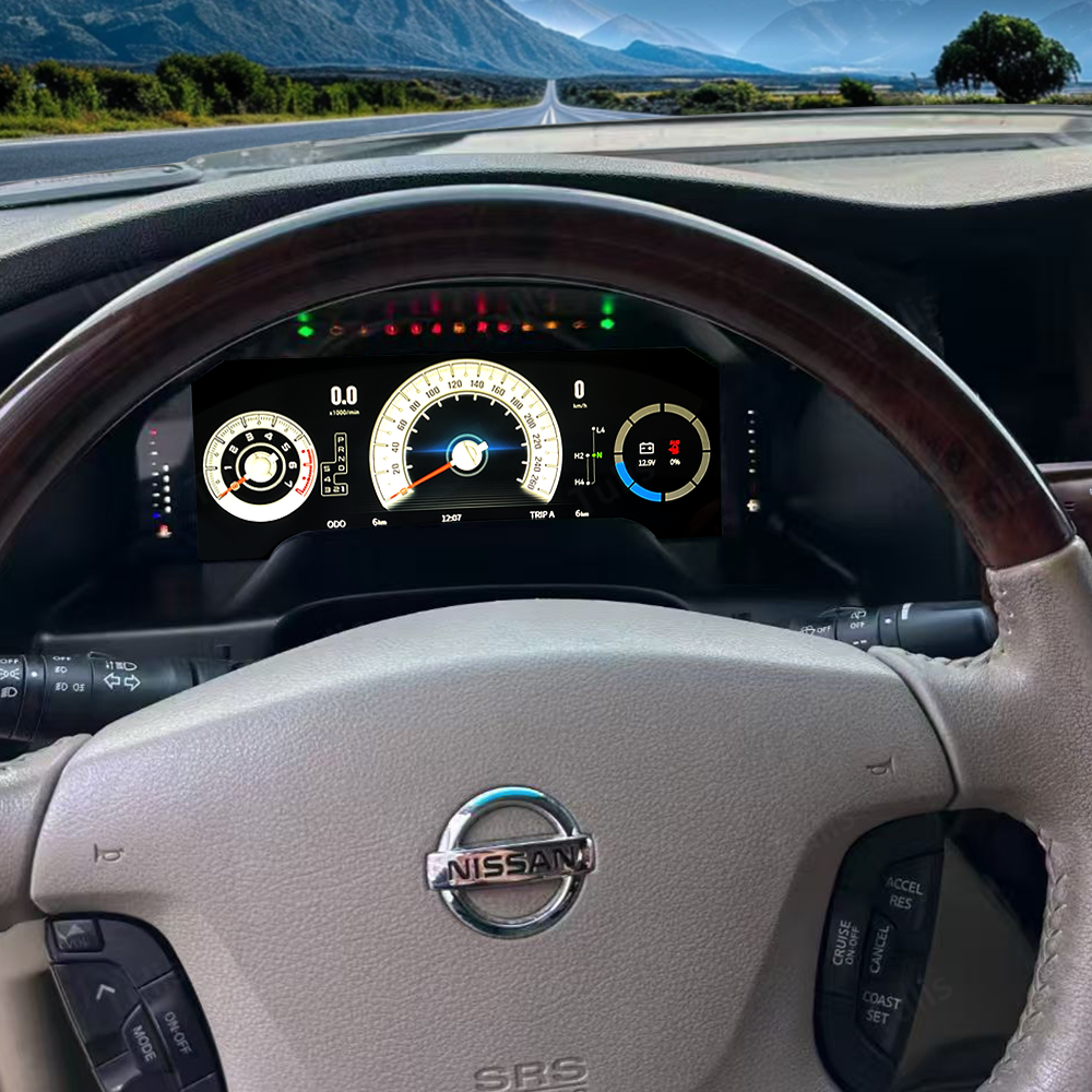 Nissan Patrol Y61 2006-2022 Car Digital Cluster Instrument Virtual Cockpit Speedometer Dashboard Ghost Screen