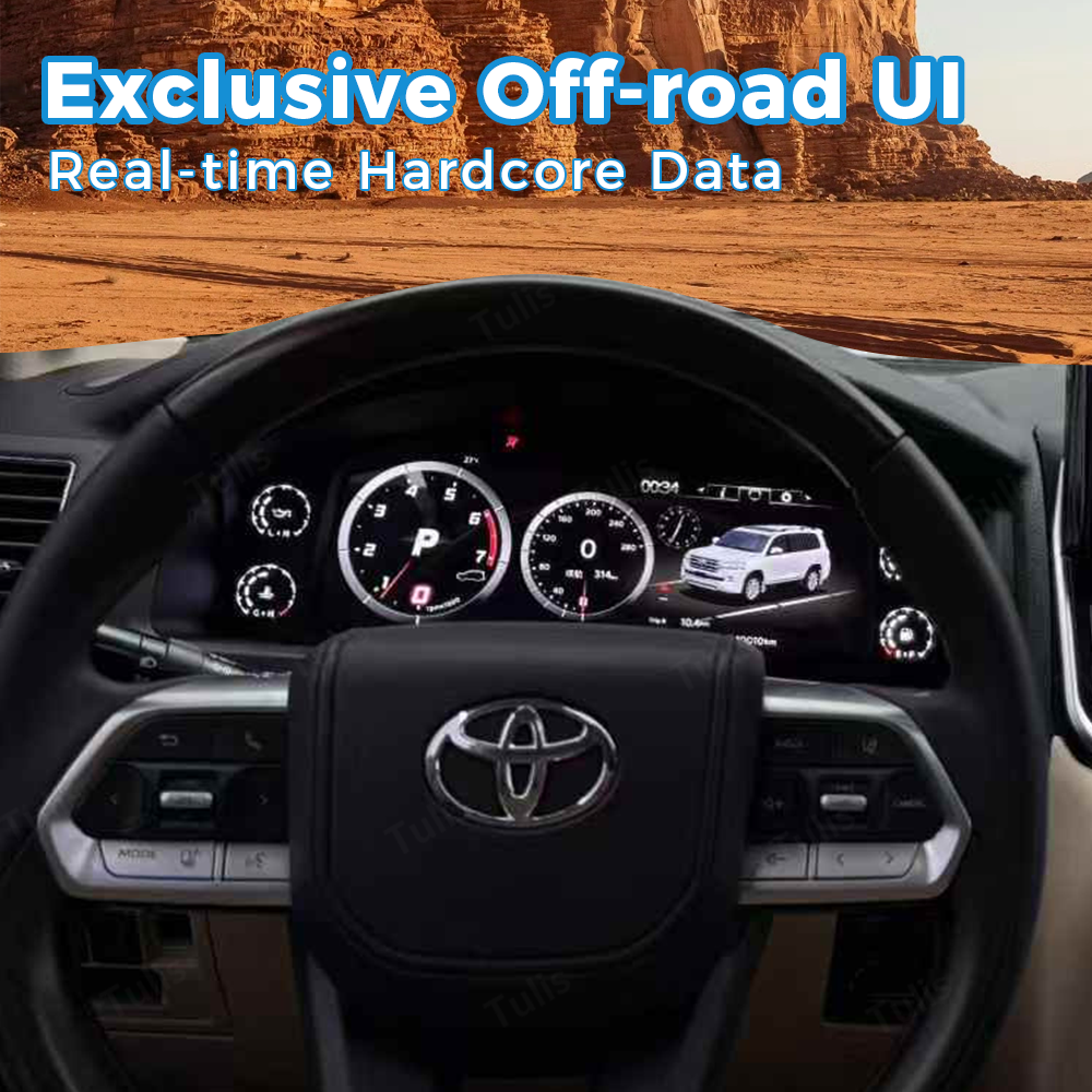 Toyota Land Cruiser 2008-2021 Car Digital Cluster Instrument Virtual Cockpit Speedometer Dashboard Ghost Screen