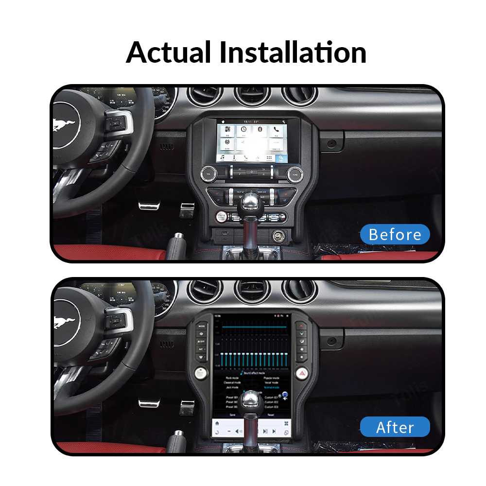 14.4" Ford Mustang 2015-2020 Android Screen Navigation Car Radio With Carplay Android Auto