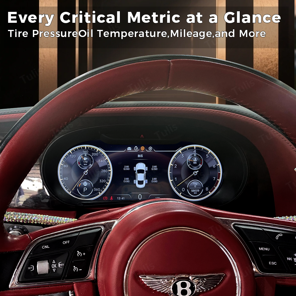Bentley Continental GT Flying Spur 2012-2017 Car Digital Cluster Instrument Virtual Cockpit Speedometer Dashboard Ghost Screen