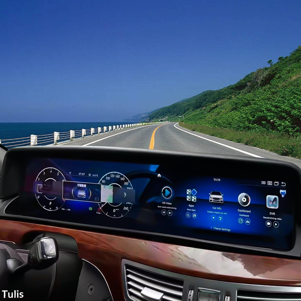 Mercedes Benz S Class 2005-2013 Dual 12.3 Inch Android Screen Navigation Car Stereo With Carplay Android Auto