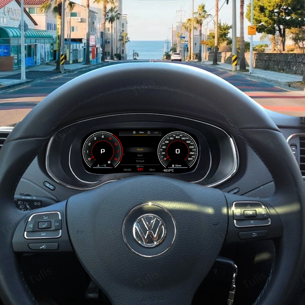 VW Sagitar 2012-2014 Car Digital Cluster Instrument Virtual Cockpit Speedometer Dashboard Ghost Screen