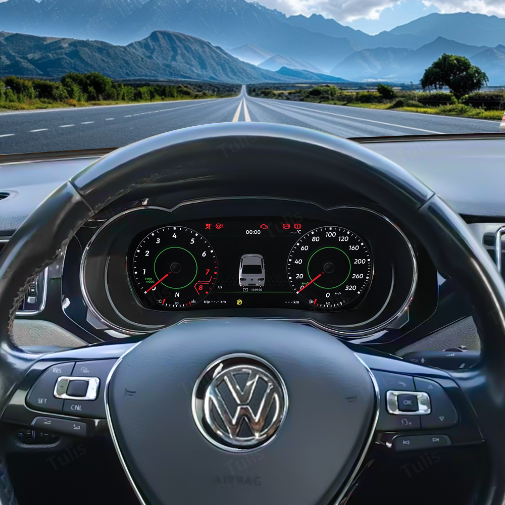 VW Sagitar 2015-2018 Car Digital Cluster Instrument Virtual Cockpit Speedometer Dashboard Ghost Screen