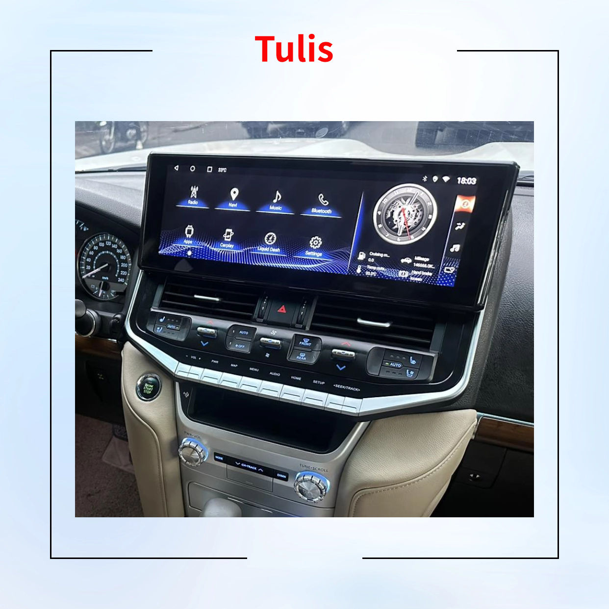 Tulis 16.2 Inch Android Car Radio For Land Cruiser 2007-2022 LC200 Upgrade To LC300 Touch Screen GPS Navigation Multimedia