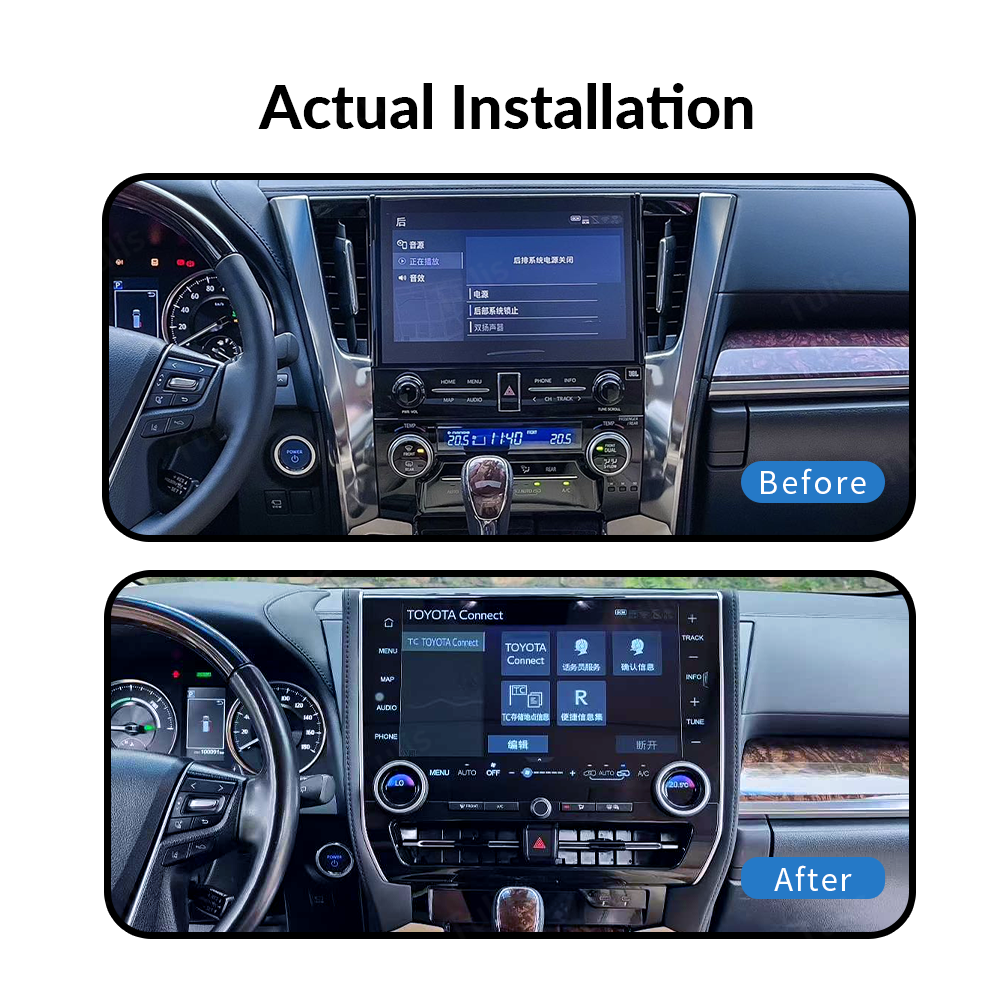 15.7" Toyota Alphard Vellfire 2015-2019 Android Screen Navigation Car Radio With Carplay Android Auto