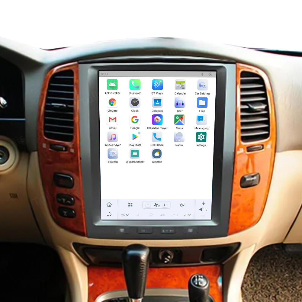 12.1" Tesla Style Toyota LC100 2003-2007 Android Screen Navigation Car Radio With Carplay Android Auto
