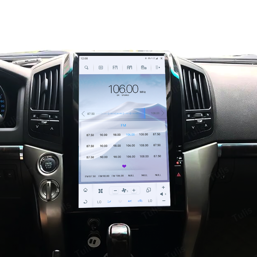 16“ Tesla Stlye Toyota Land Cruiser LC200 2008-2015 Android Screen Navigation Car Radio With Carplay Android Auto