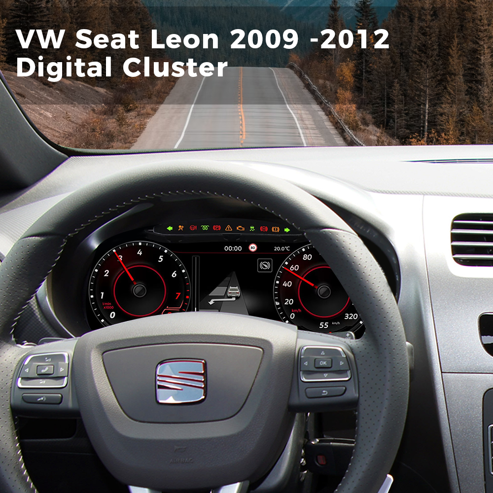 VW Seat Leon 2009-2012 Digital Cluster Instrument Virtual Cockpit Speedometer Dashboard Ghost Screen