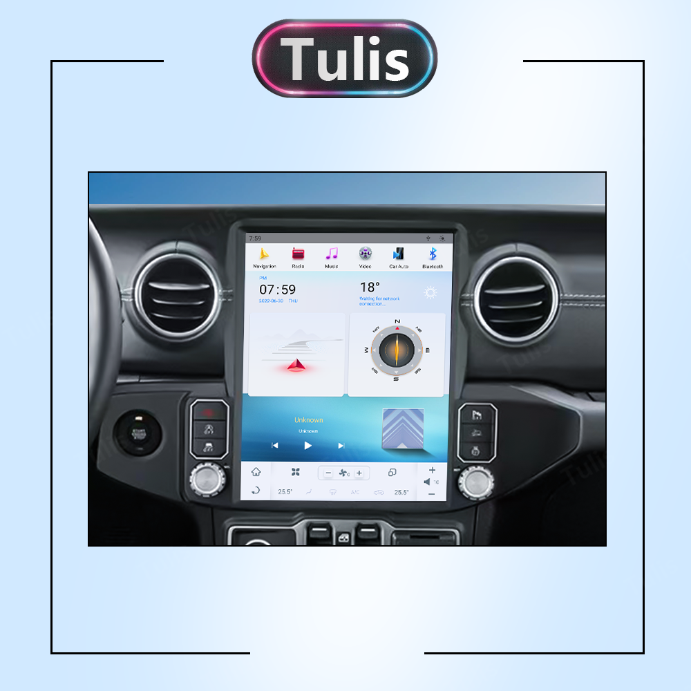 13“ Tesla Stlye Jeep Wrangler 2018-2021 Android Screen Navigation Car Radio With Carplay Android Auto