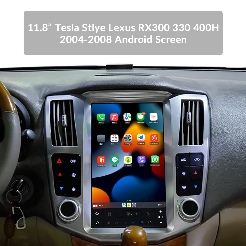 11.8" Tesla Stlye Lexus RX300 330 400H 2004-2008 Android Screen Navigation Car Radio With Carplay Android Auto