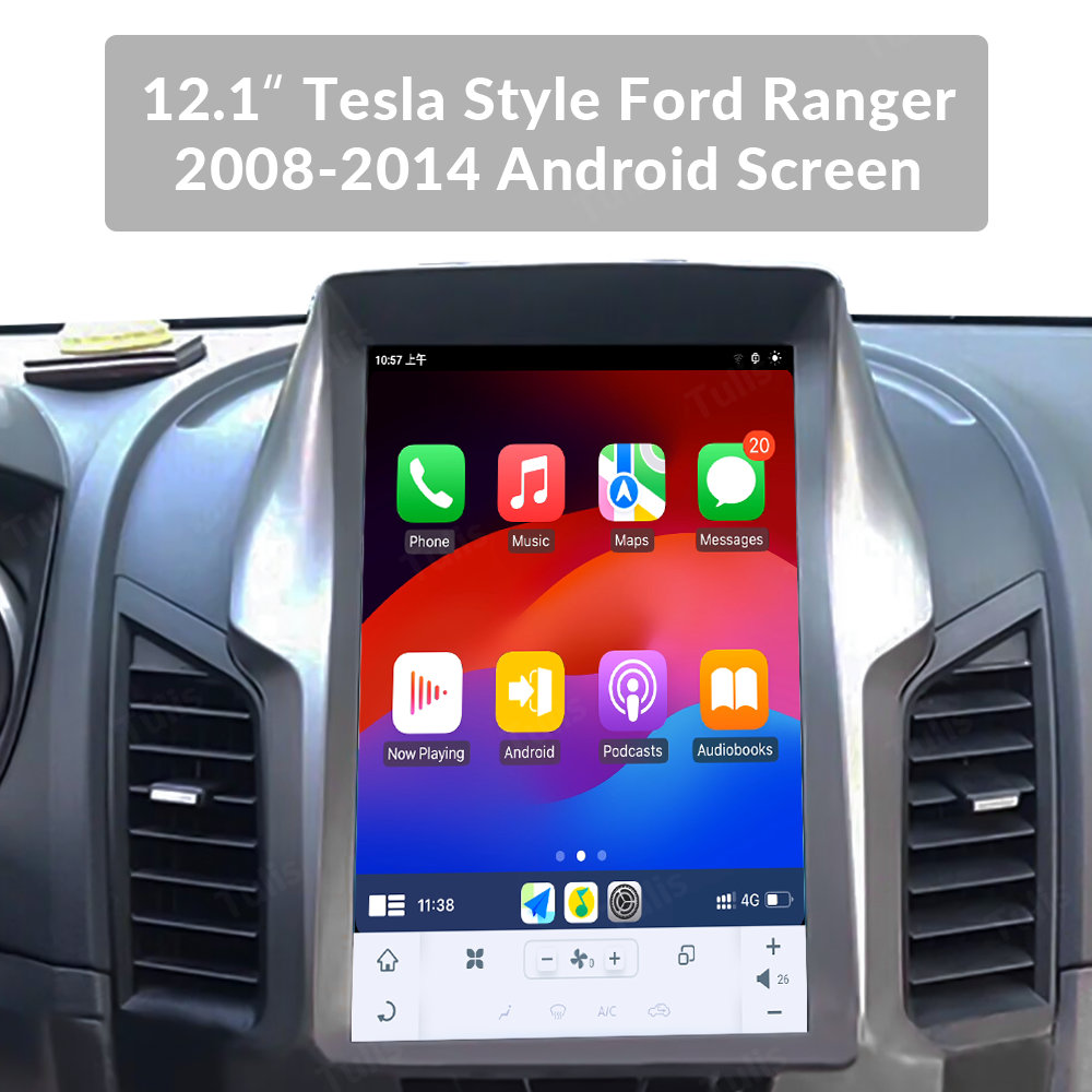 12.1'‘ Tesla Style Ford Ranger 2008-2014 Android Screen Navigation Car Radio With Carplay Android Auto