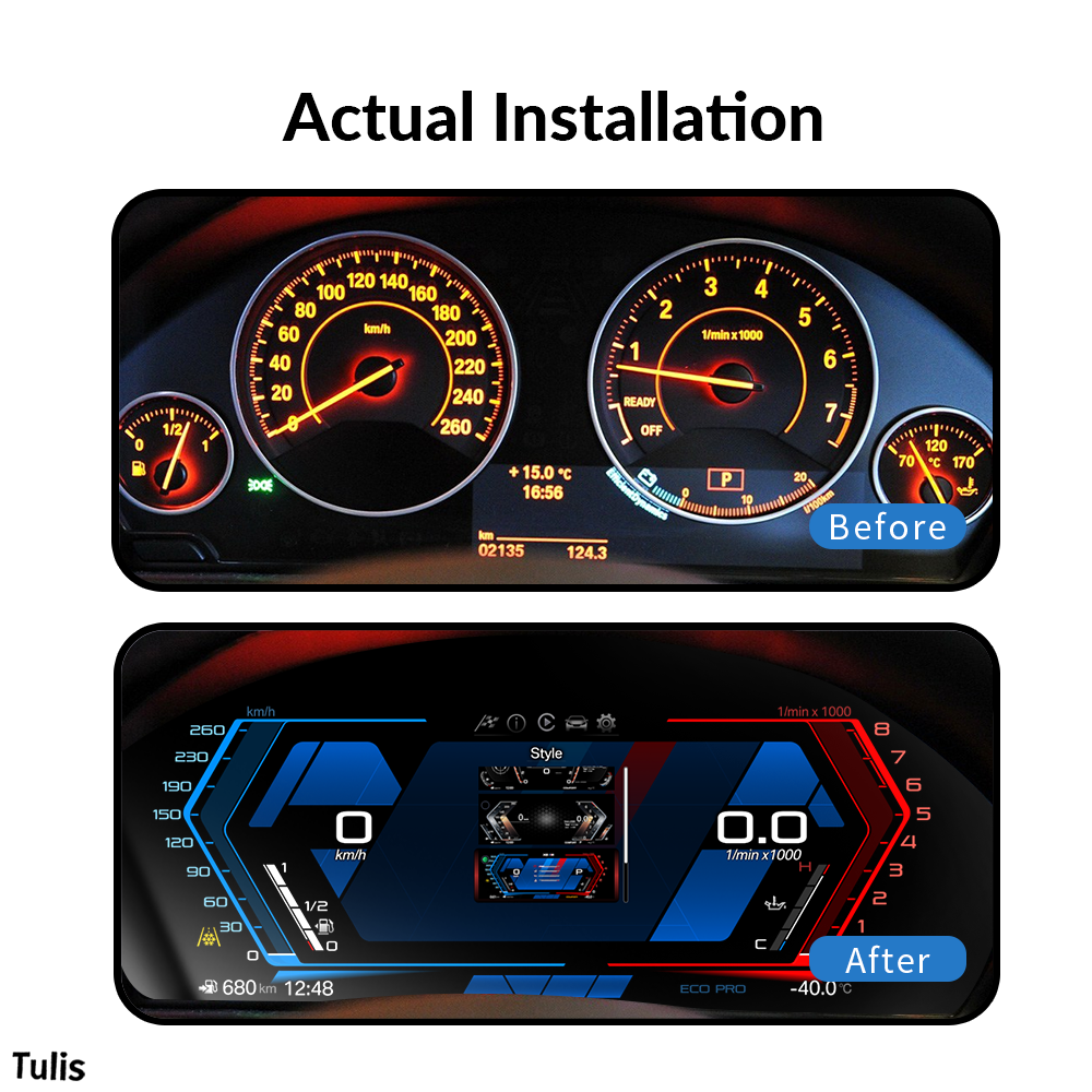 BMW 3Series 4Series 2013-2017 Car Digital Cluster Instrument Virtual Cockpit Speedometer Dashboard Ghost Screen