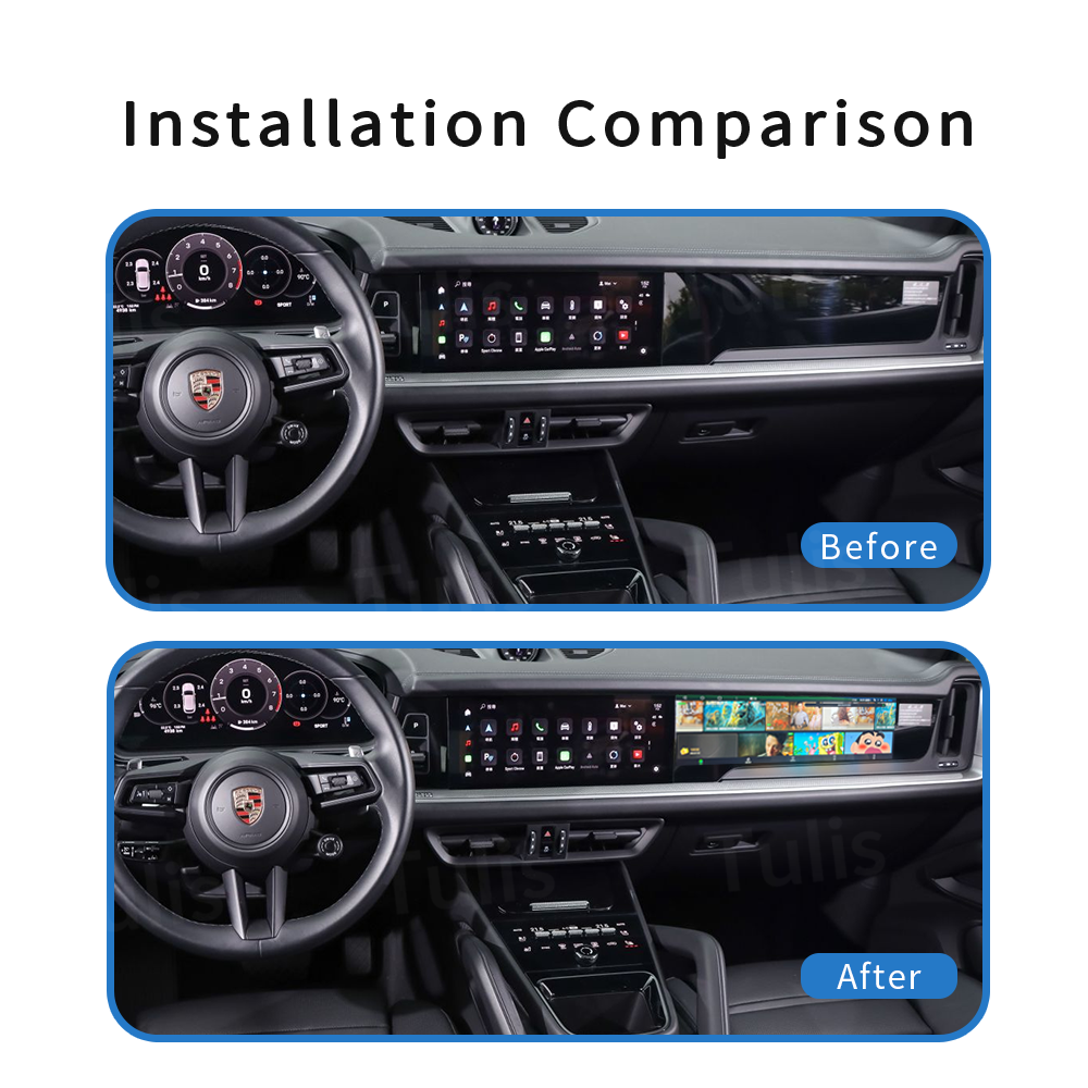 12.3 Porsche Cayenne 2024-2025 Multimedia Co-pilot Passengers Entertainment Display Screen With Carplay