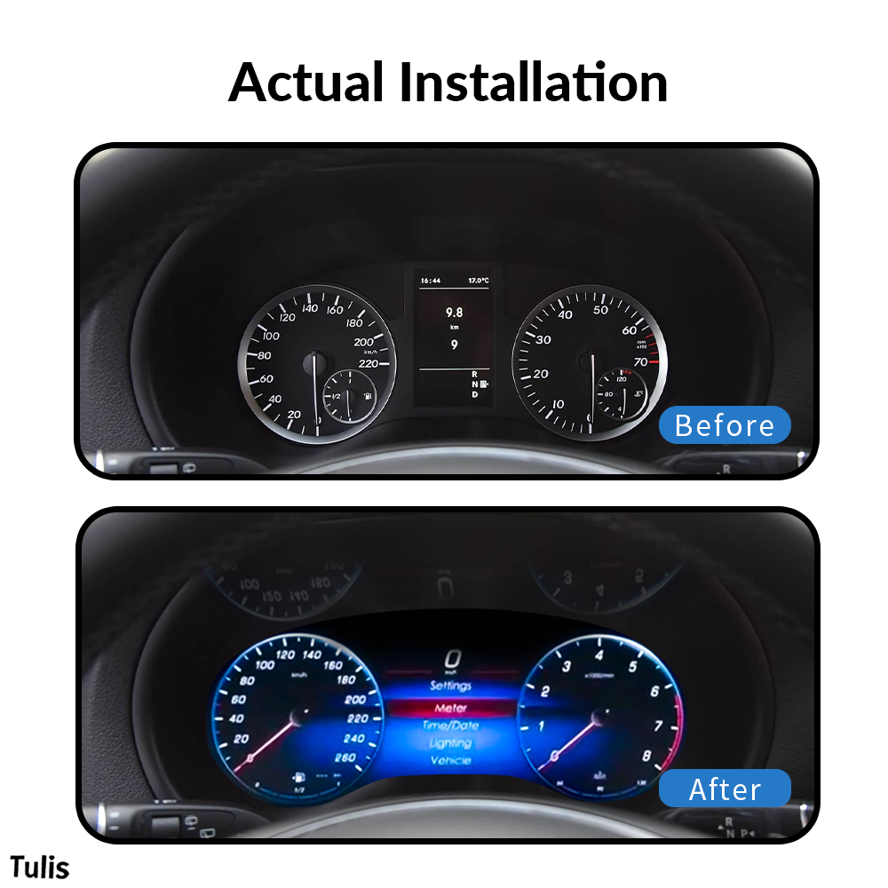 Mercedes Benz Vito 2016-2023 Digital Cluster Car Digital Cluster Instrument Virtual Cockpit Speedometer Dashboard Ghost Screen