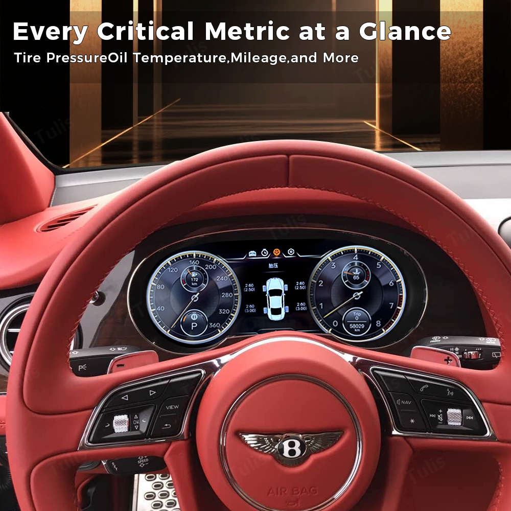 Bentley Bentayga 2016-2019 Car Digital Cluster Instrument Virtual Cockpit Speedometer Dashboard Ghost Screen