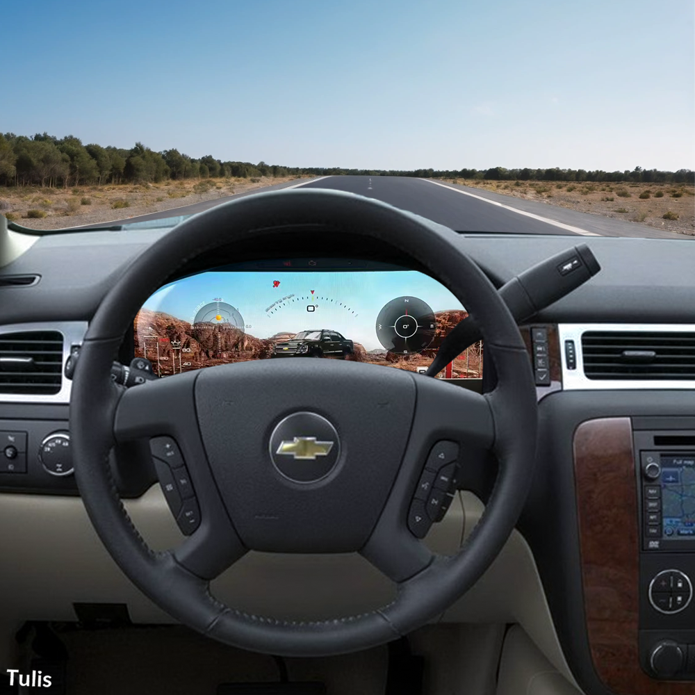 Chevrolet Silverado Tahoe Suburban GMC Yukon Sierra Car Digital Cluster Instrument Virtual Cockpit Speedometer Dashboard Ghost Screen