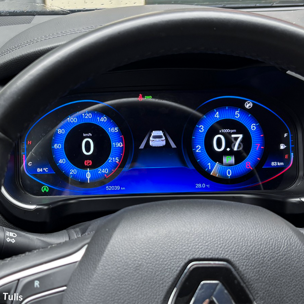 Renault Koleos Megane 2016-2023 Car Digital Cluster Instrument Virtual Cockpit Speedometer Dashboard Ghost Screen