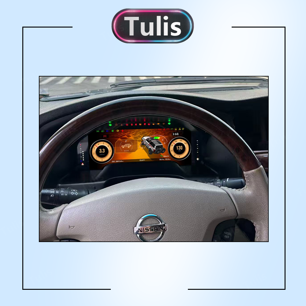 Nissan Patrol Y61 2006-2022 Car Digital Cluster Instrument Virtual Cockpit Speedometer Dashboard Ghost Screen