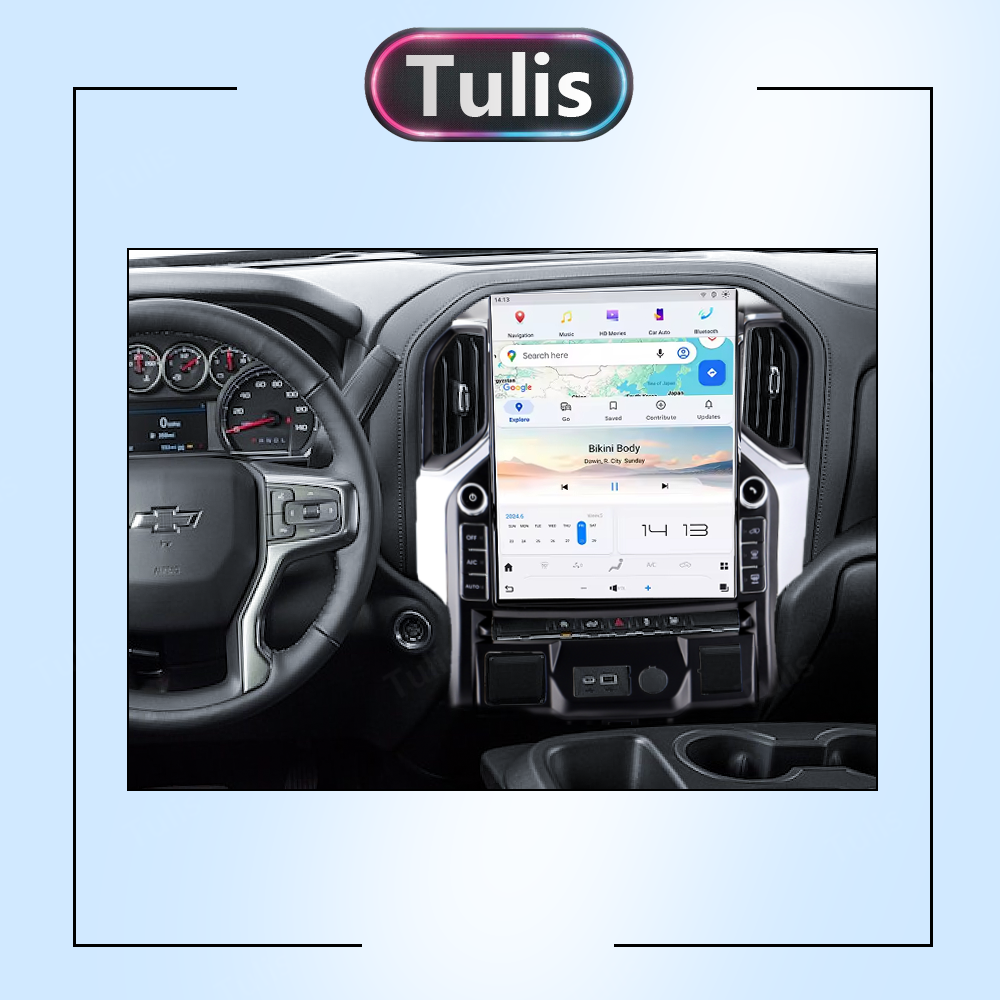 Chevrolet GMC Sierra Chevy Silverado 2019-2023 Android Screen Navigation Car Radio With Carplay Android Auto