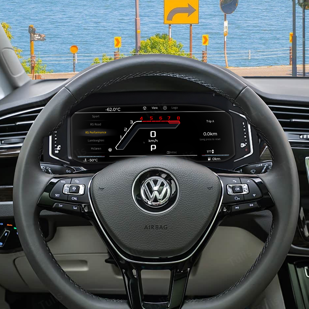 VW Touran 2016-2024 Car Digital Cluster Instrument Virtual Cockpit Speedometer Dashboard Ghost Screen