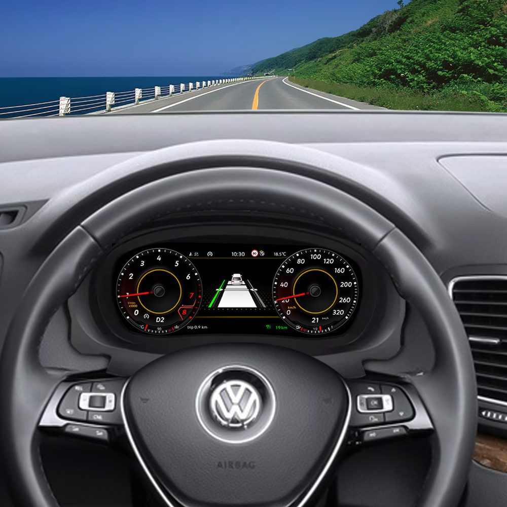 VW Sharan 2012-2019 Car Digital Cluster Instrument Virtual Cockpit Speedometer Dashboard Ghost Screen