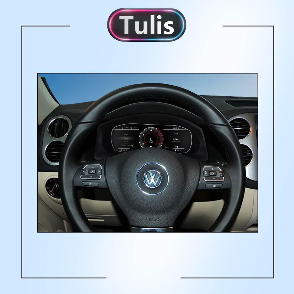 VW Tiguan 2010-2017 Car Digital Cluster Instrument Virtual Cockpit Speedometer Dashboard Ghost Screen