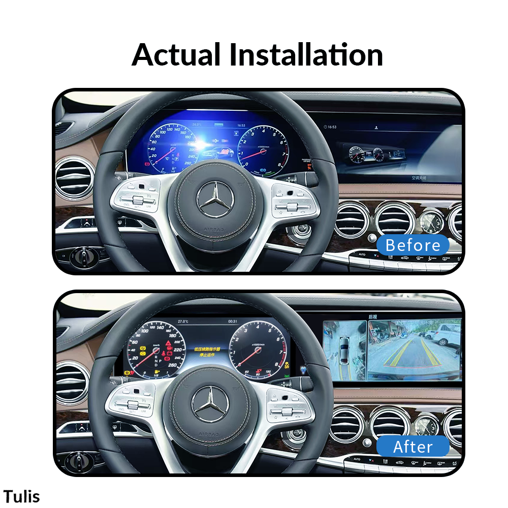 Mercedes Benz S Class 2019-2021 Dual 12.3 Inch Android Screen Navigation Car Stereo With Carplay Android Auto