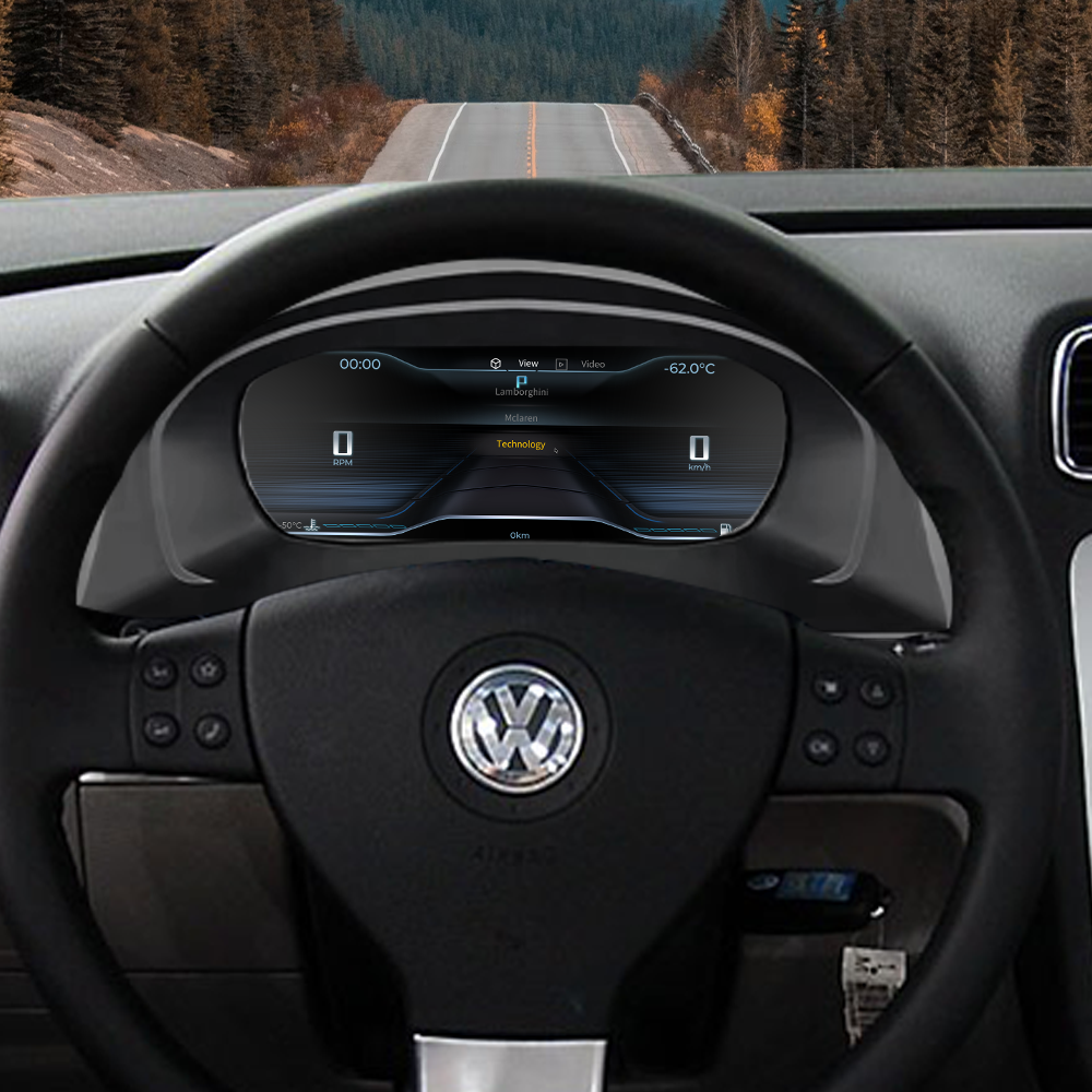 VW EOS 2005-2008 Car Digital Cluster Instrument Virtual Cockpit Speedometer Dashboard Ghost Screen