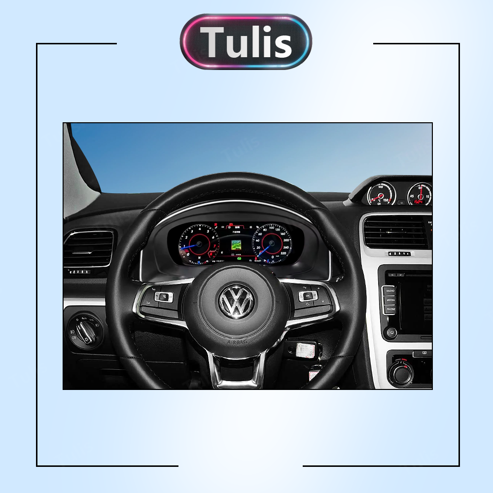 VW Scirocco 2009-2016 Car Digital Cluster Instrument Virtual Cockpit Speedometer Dashboard Ghost Screen