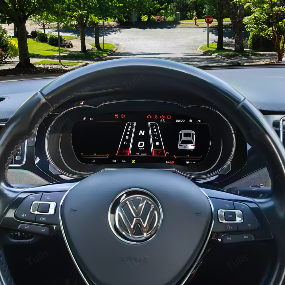 VW Sagitar 2015-2018 Car Digital Cluster Instrument Virtual Cockpit Speedometer Dashboard Ghost Screen