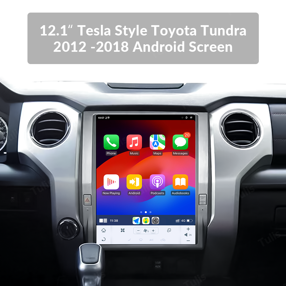 12.1“ Tesla Style Toyota Tundra 2012 -2018 Android Screen Navigation Car Radio With Carplay Android Auto