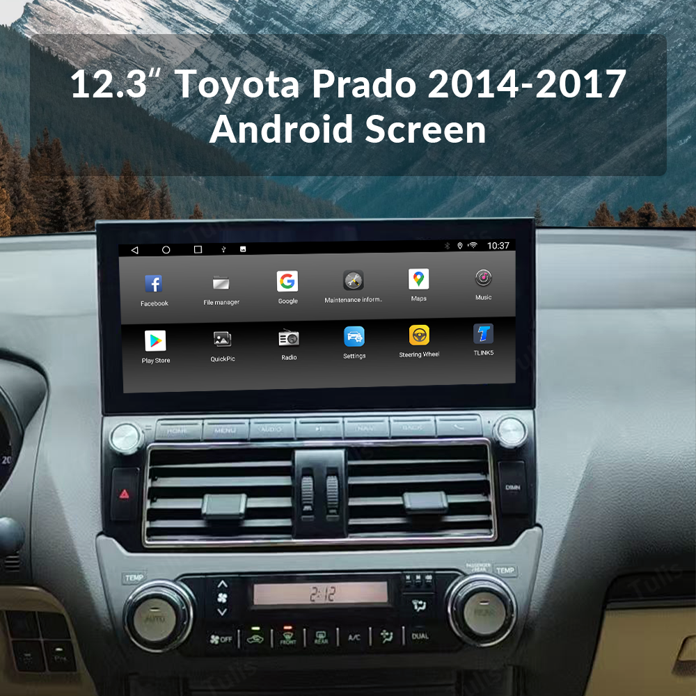 12.3“ Toyota Prado 2014-2017 Android Screen Navigation Car Radio With Carplay Android Auto