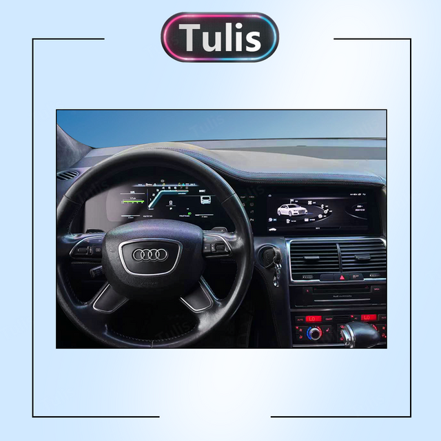 Audi A4 2009-2016 Dual Screen Car Digital Cluster Instrument Virtual Cockpit Speedometer Dashboard Ghost Screen