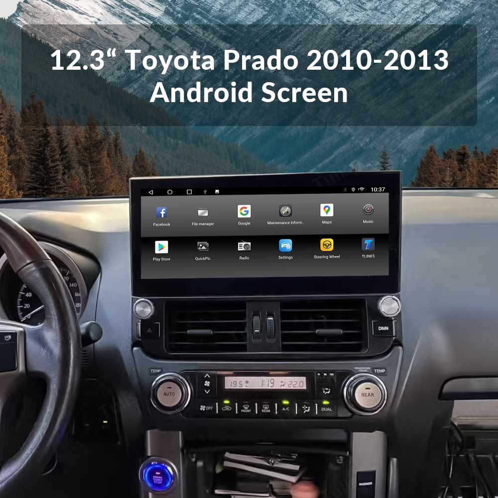 12.3“ Toyota Prado 2010-2013 Android Screen Navigation Car Radio With Carplay Android Auto