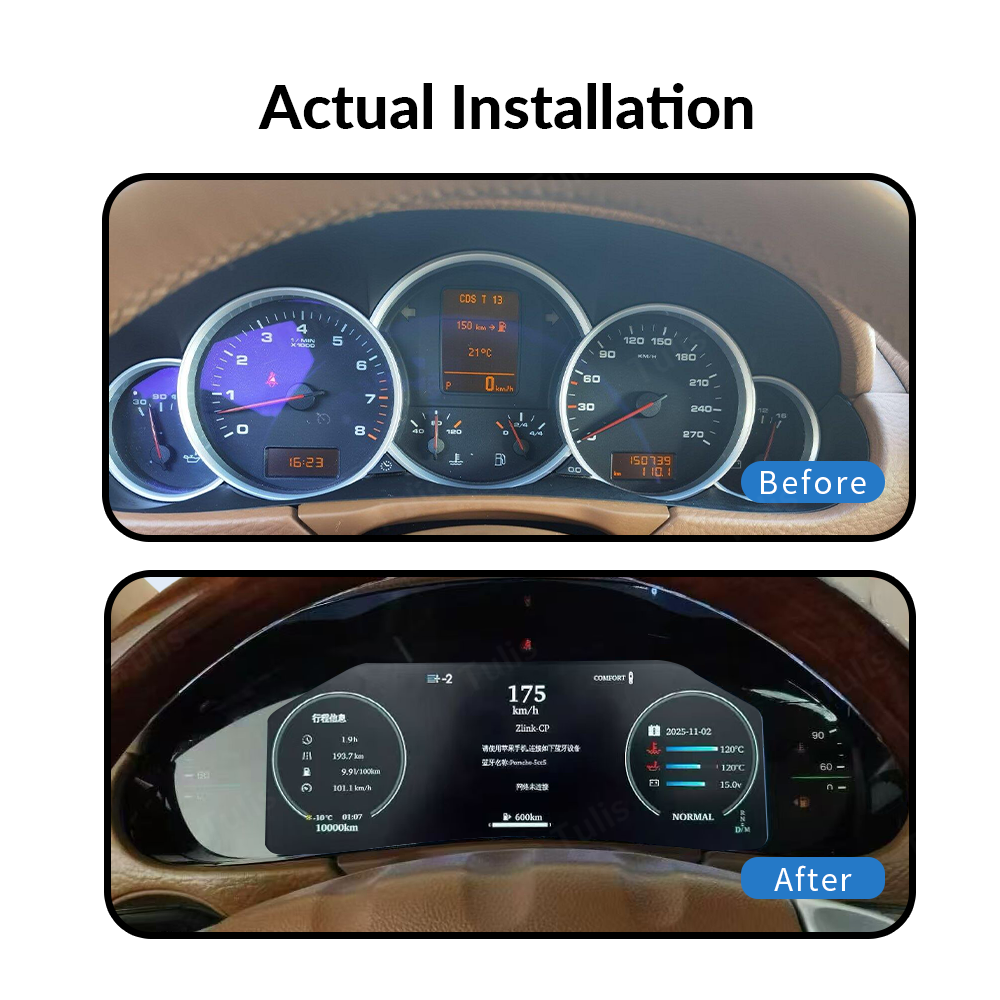 Porsche Cayenne 2002 -2010 Car Digital Cluster Instrument Virtual Cockpit Speedometer Dashboard Ghost Screen