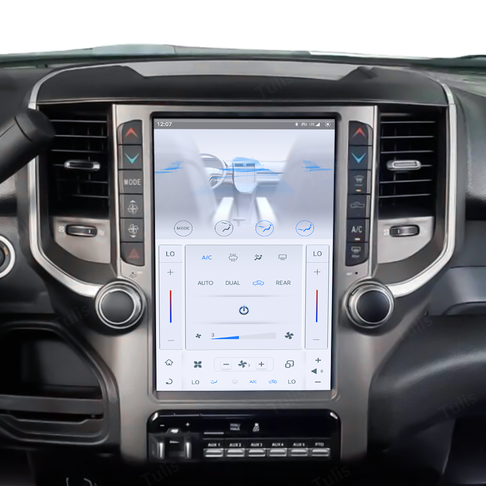 13.6“ Tesla Stlye Dodge Ram 2018-2020 Android Screen Navigation Car Radio With Carplay Android Auto