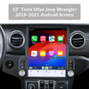 13“ Tesla Stlye Jeep Wrangler 2018-2021 Android Screen Navigation Car Radio With Carplay Android Auto