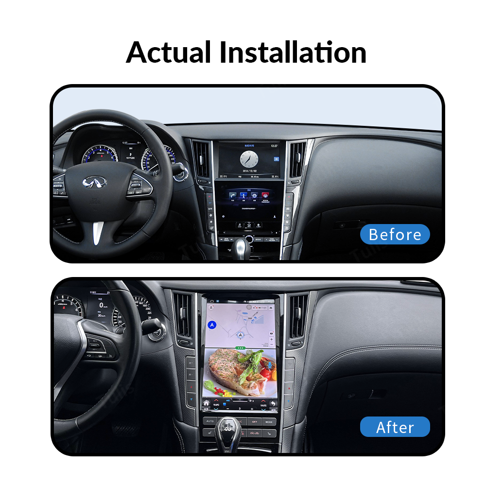 12.1“ Tesla Style Infiniti Q50L 2012-2023 Android Screen Navigation Car Radio With Carplay Android Auto