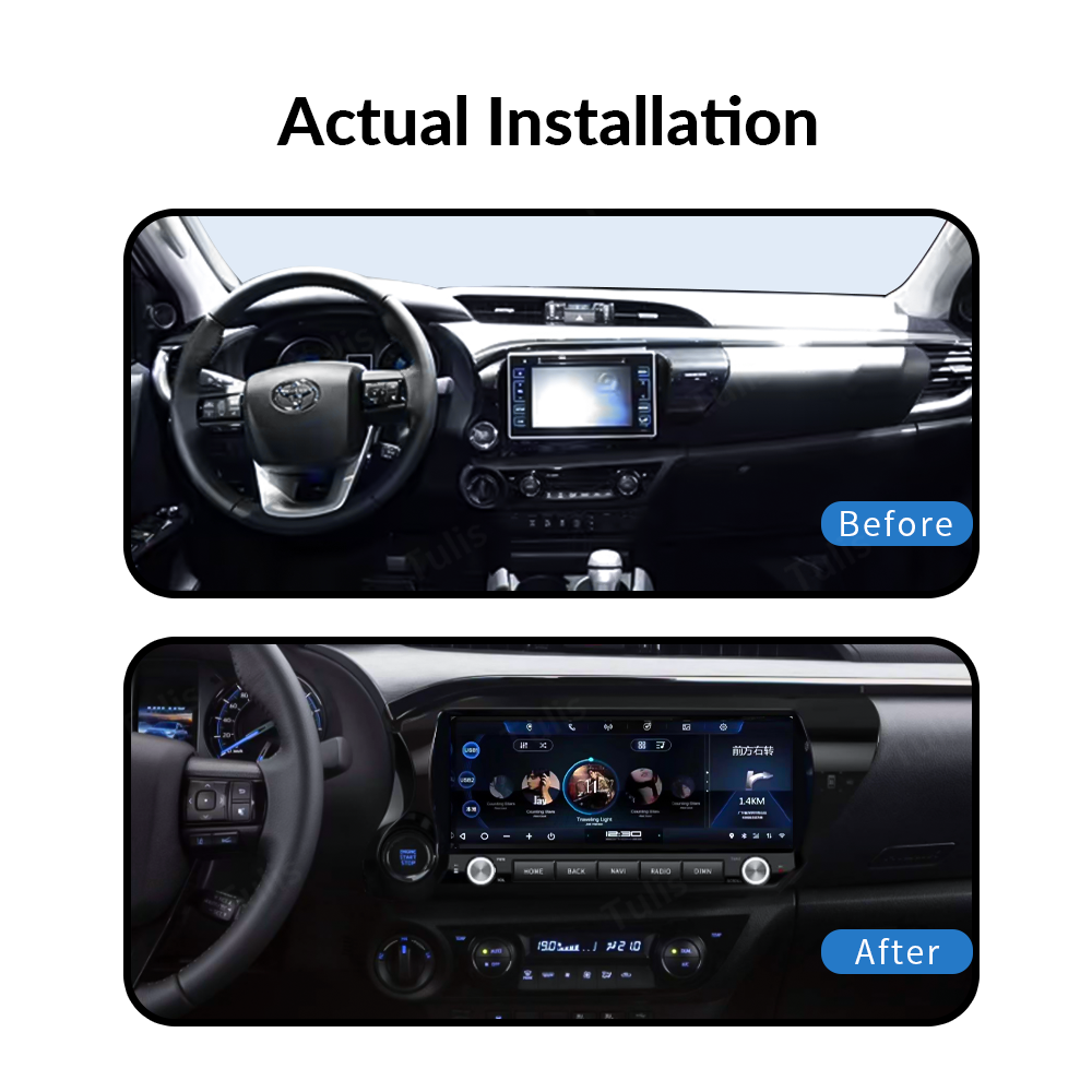 Toyota Hilux 2016-2024 Digital Cluster & Android Screen Navigation Car Radio With Carplay Android Auto