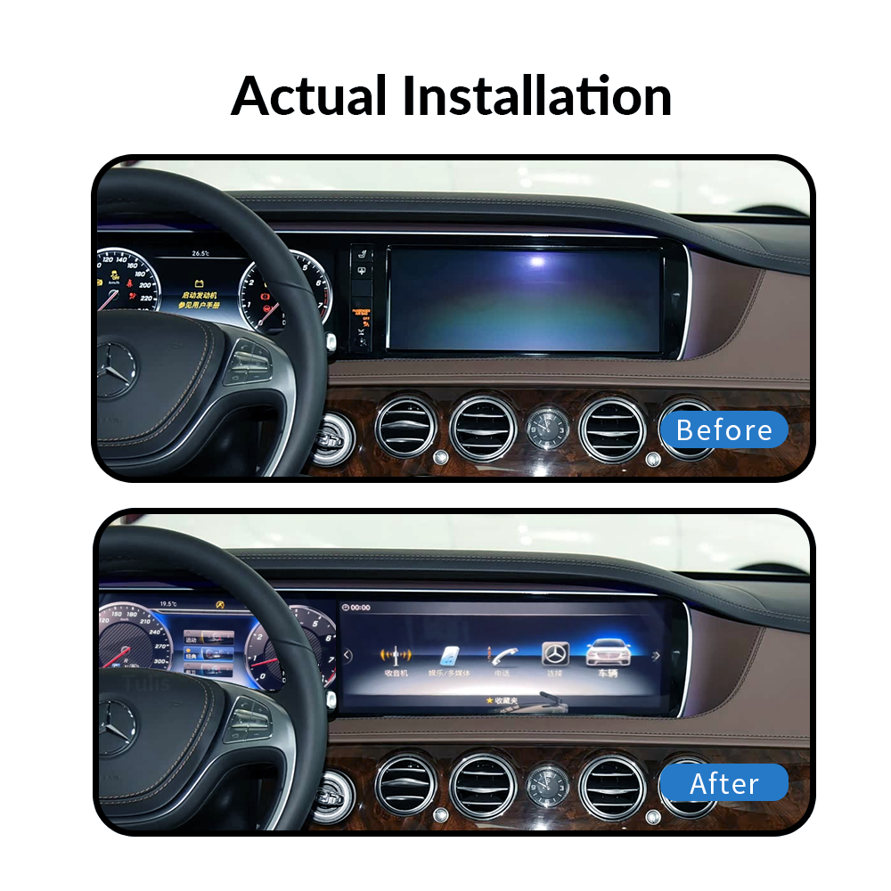 Mercedes Benz S Class W222 2013-2017 Dual 12.3 Inch Android Screen Navigation Car Stereo With Carplay Android Auto