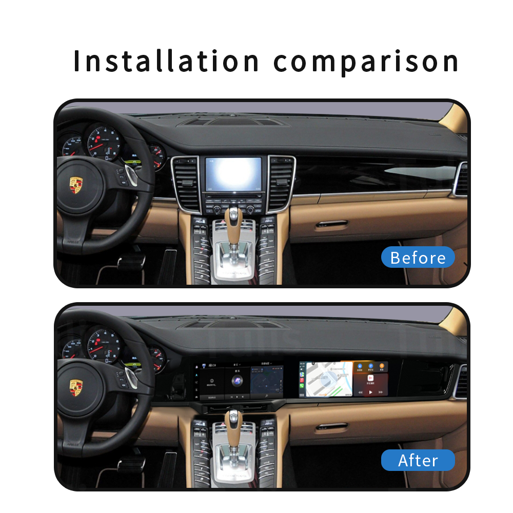 Porsche Panamera 2010-2016 Dual 12.3 Inch Android Screen Navigation Car Stereo With Carplay Android Auto