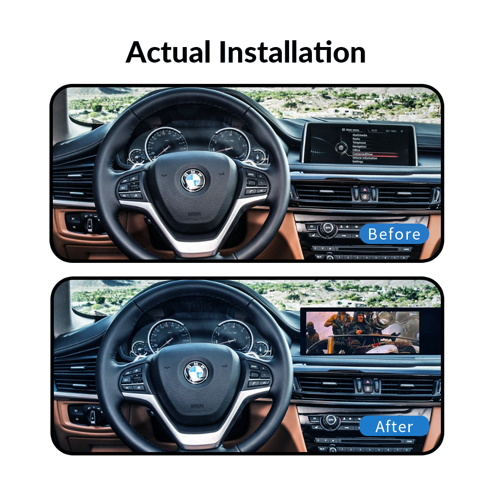 BMW X5 X6 2014-2017 Dual 12.3 Inch Android Screen Navigation Car Stereo With Carplay Android Auto