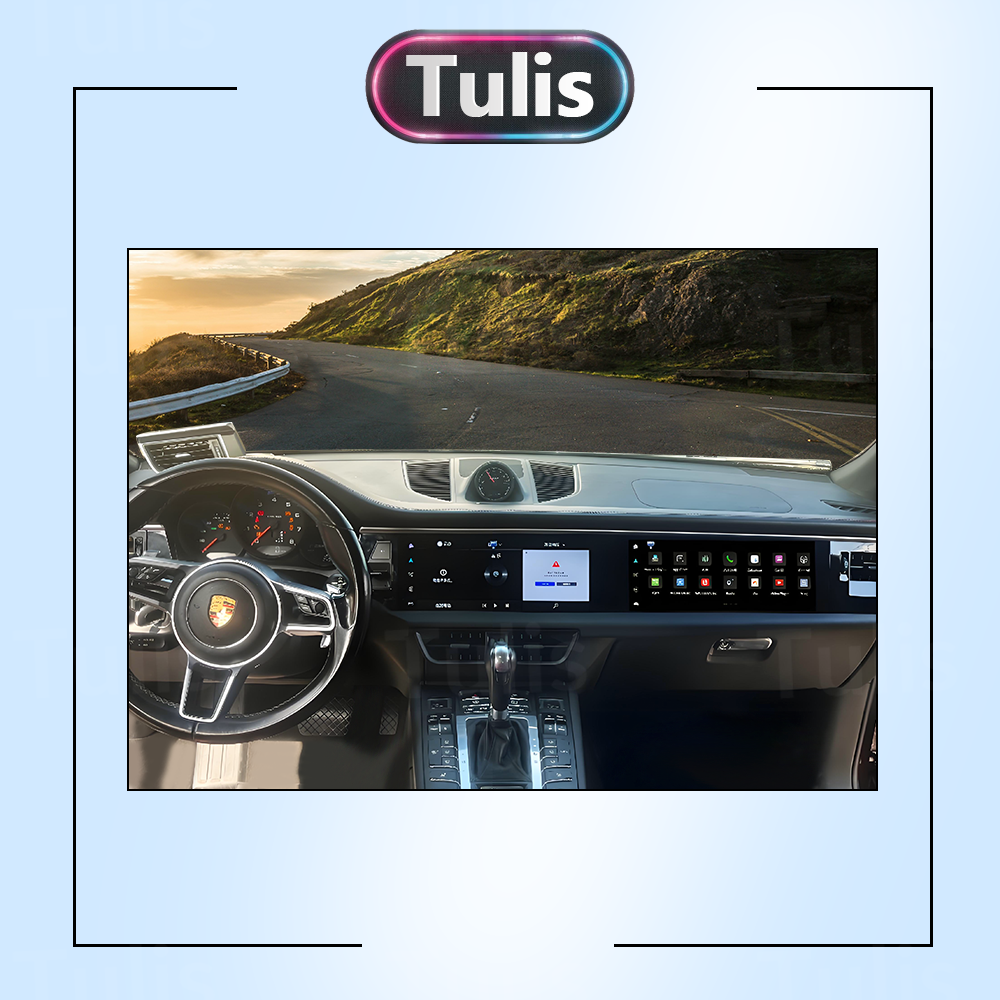 Porsch Macan 2014-2017 Dual 12.3 Inch Android Screen Navigation Car Stereo With Carplay Android Auto